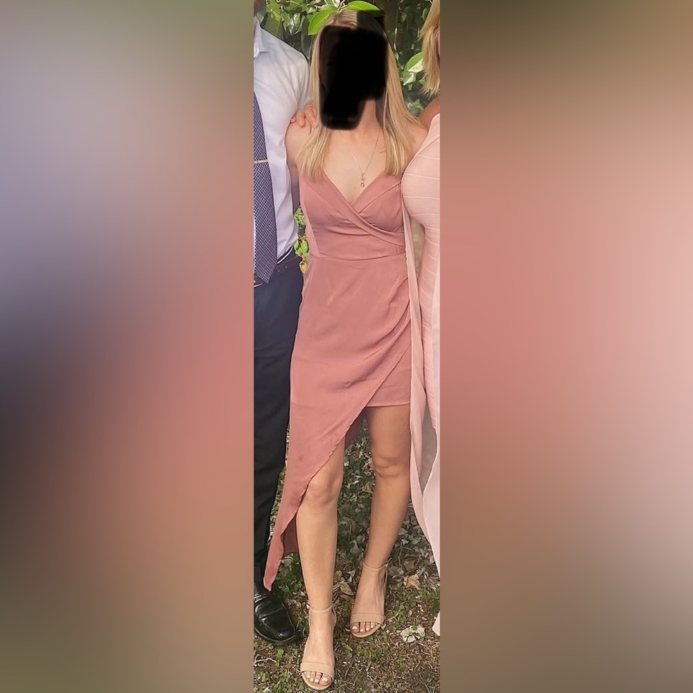 Lulu's Asymmetrical Burgundy Dress